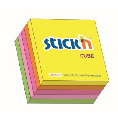 cubo-adesivo-neon-76x76-assortito