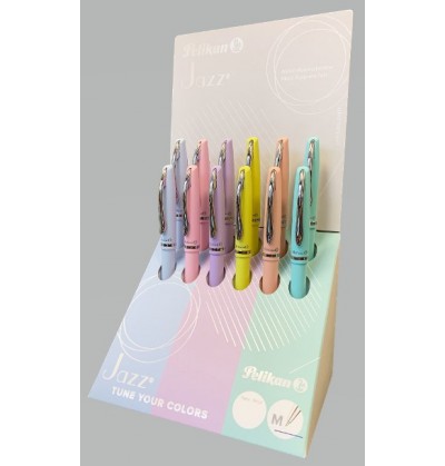 penna-pelikan-jazz-pastello-display-12-pz-assortiti