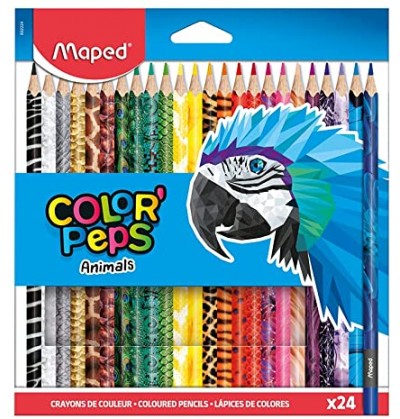 pastelli-maped-legno-animals-24-pz