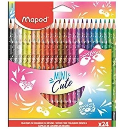 pastelli-maped-legno-mini-cute-24-pz