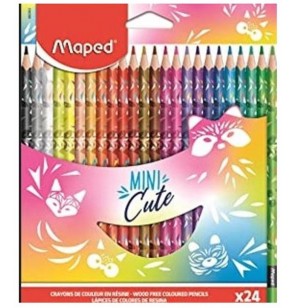 pastelli-maped-legno-mini-cute-24-pz