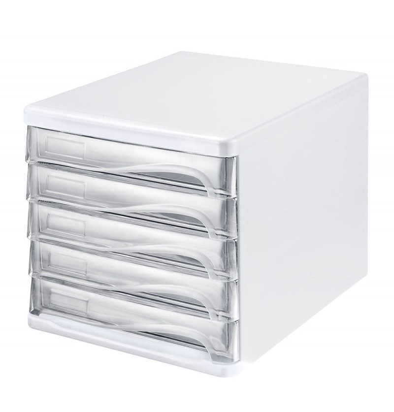 CASSETTIERA THE WAVE 5 CASSETTI Trasparente