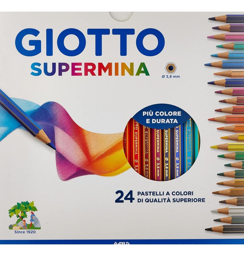 PASTELLI GIOTTO LEGNO SUPERMINA 24PZ