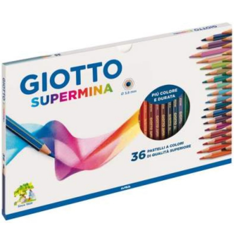 PASTELLI GIOTTO LEGNO SUPERMINA 36PZ