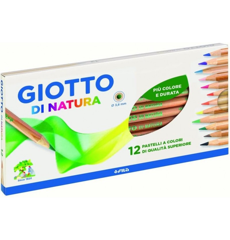 PASTELLI GIOTTO LEGNO NATURA 12PZ