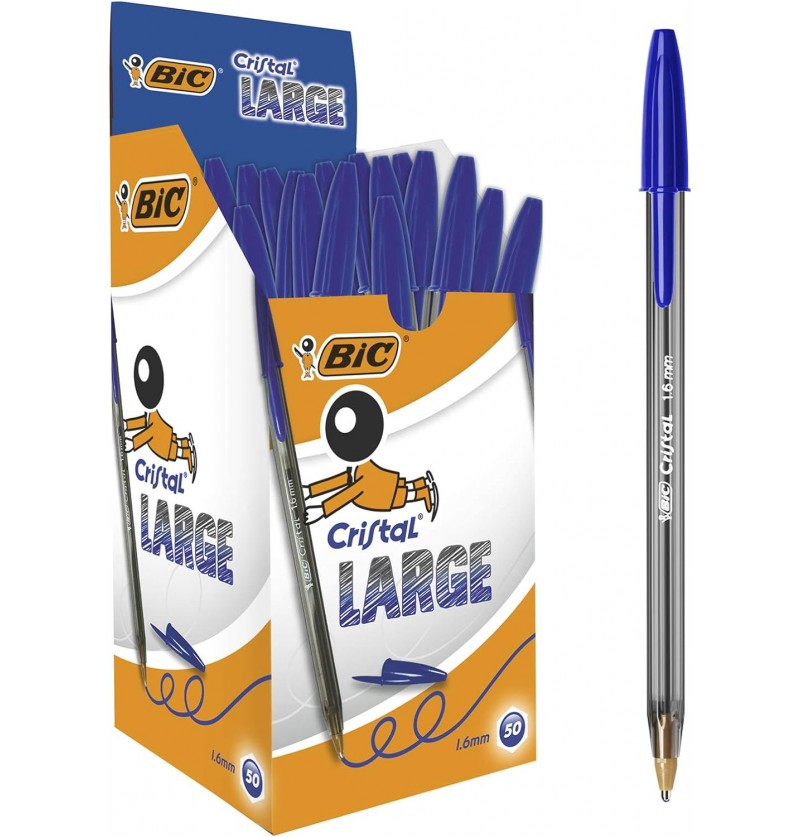 PENNA BIC CRISTAL LARGE 1.6  Blu