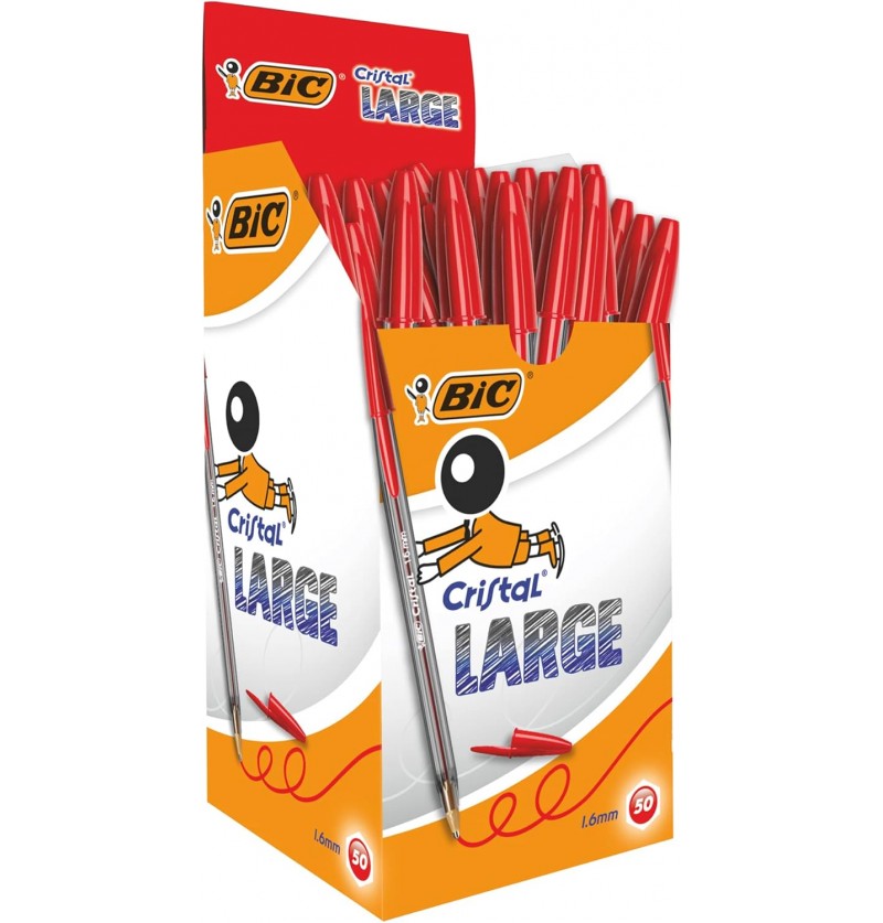 PENNA BIC CRISTAL LARGE 1.6  Rosso