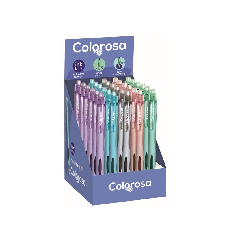 PENNA COLOROSA SEMIGEL INK PEN 1,0 Pastel Ass 30 PZ