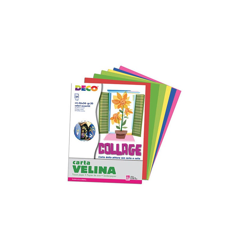 CARTA VELINA 32 X 24  FG 24 Assortito