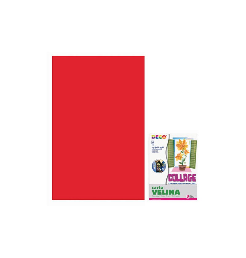 CARTA VELINA 50X76 20 GR Rosso 05313