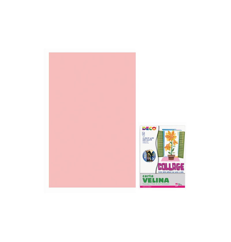 CARTA VELINA 50X76 20 GR Rosa 05314