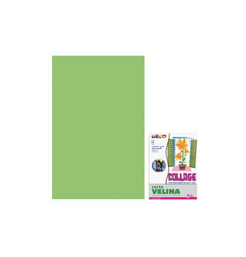 CARTA VELINA 50X76 20 GR Verde Chiaro 05318
