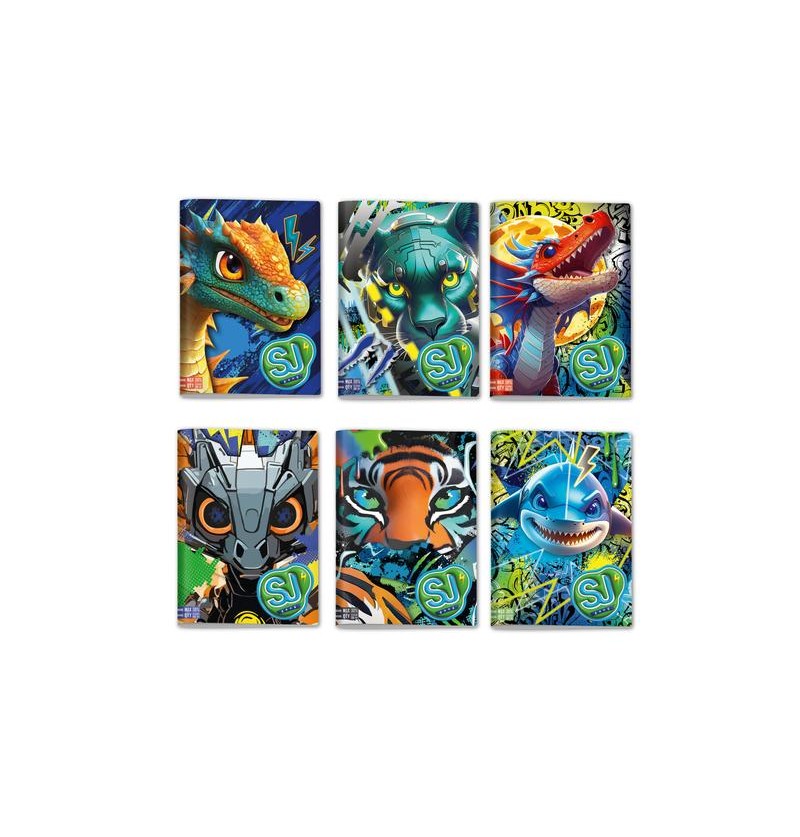 maxi-quaderno-seven-gr-100-sj-animal-boy--rig--r/10