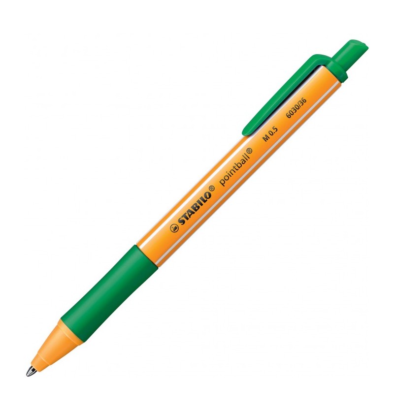 PENNA STABILO POINTBALL A SCATTO Verde