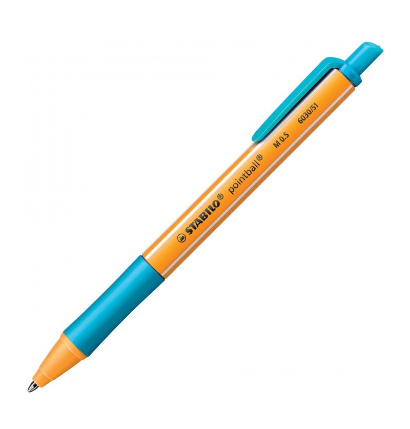 PENNA STABILO POINTBALL A SCATTO Turchese