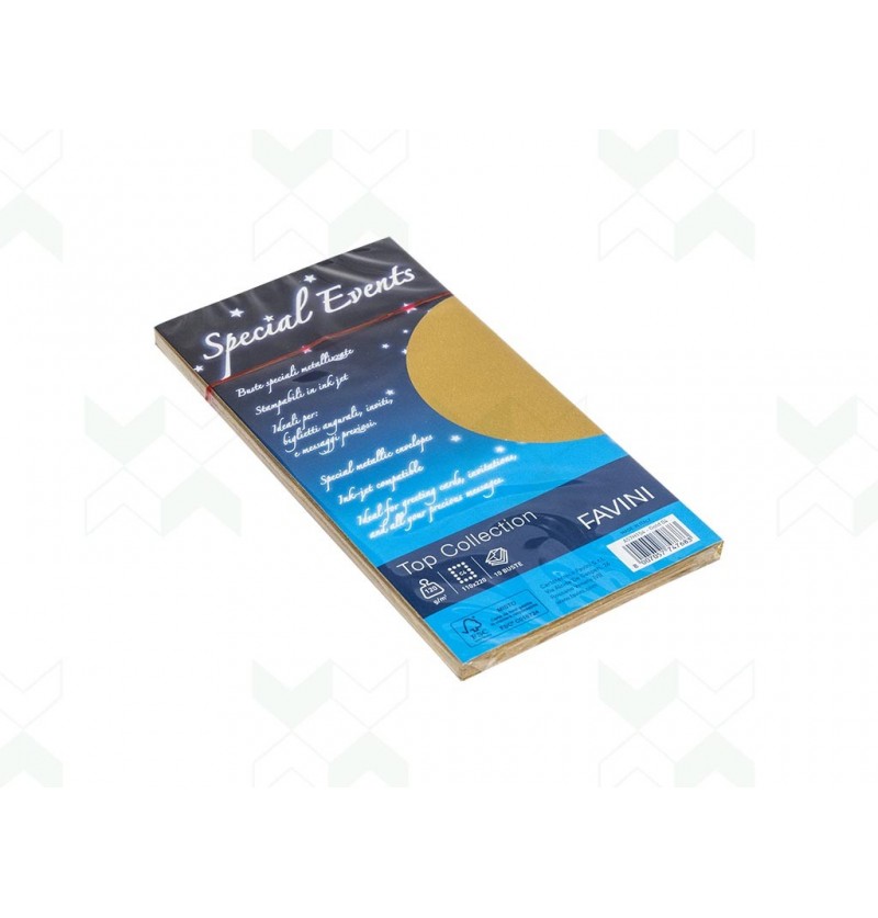 BUSTA SPECIAL EVENTS 120GR C4 11X22 10PZ Oro 04